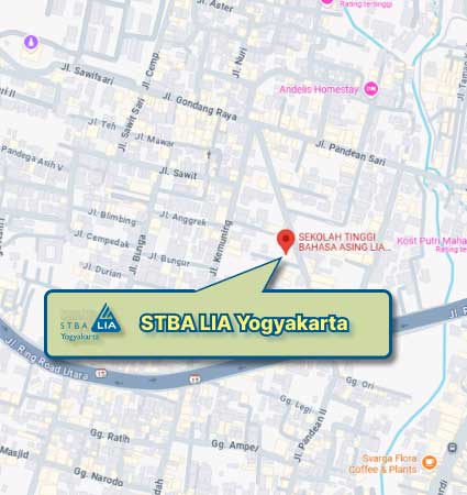 Peta Lokasi (Google Map) STBA Lia Yogyakarta Prestasi